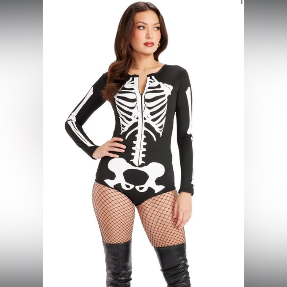Tipsy Elves SEXY SKELETON BODYSUIT COSTUME Size M NWOT
